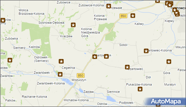 mapa Czartowczyk, Czartowczyk na mapie Targeo