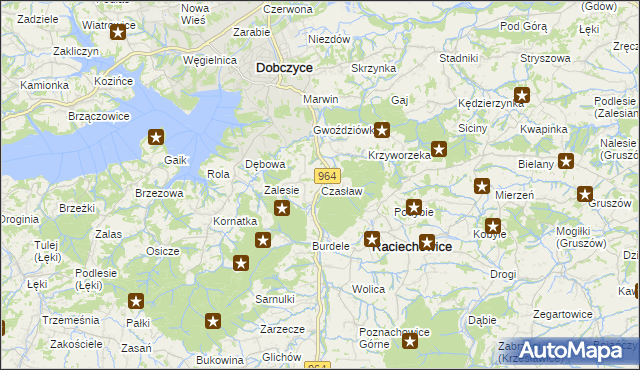 mapa Czasław gmina Raciechowice, Czasław gmina Raciechowice na mapie Targeo