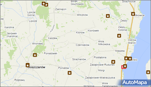 mapa Czerniaków, Czerniaków na mapie Targeo