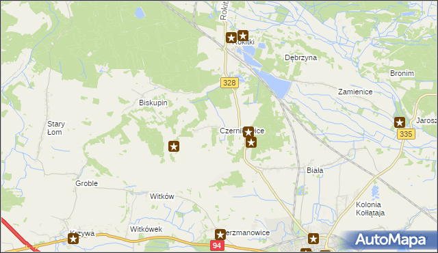 mapa Czernikowice, Czernikowice na mapie Targeo