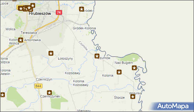 mapa Czumów, Czumów na mapie Targeo