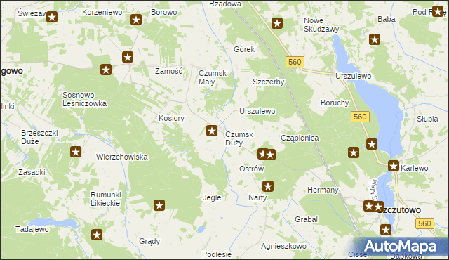 mapa Czumsk Duży, Czumsk Duży na mapie Targeo