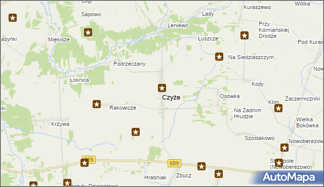 mapa Czyże, Czyże na mapie Targeo