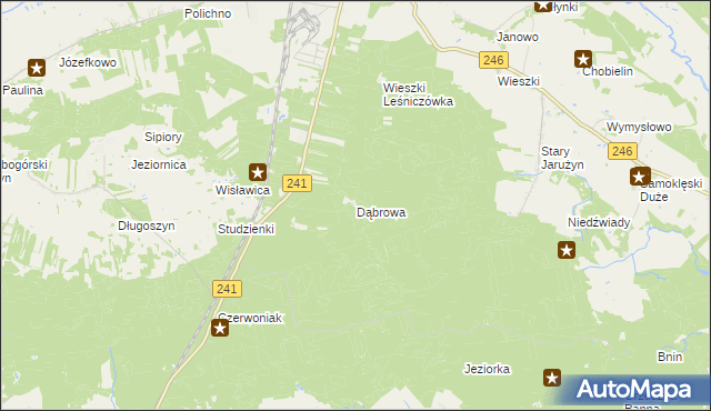 mapa Dąbrowa gmina Szubin, Dąbrowa gmina Szubin na mapie Targeo