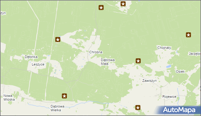mapa Dąbrowa Mała, Dąbrowa Mała na mapie Targeo