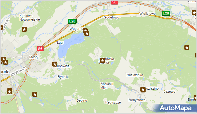 mapa Dąbrówka Wielka gmina Łęczyce, Dąbrówka Wielka gmina Łęczyce na mapie Targeo