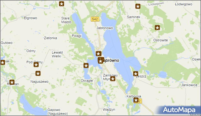 mapa Dąbrówno powiat ostródzki, Dąbrówno powiat ostródzki na mapie Targeo