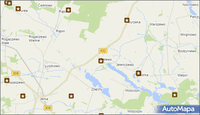 mapa Dalewo gmina Śrem, Dalewo gmina Śrem na mapie Targeo