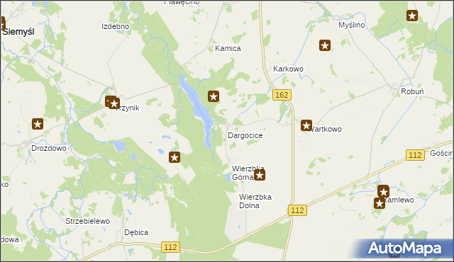 mapa Dargocice, Dargocice na mapie Targeo