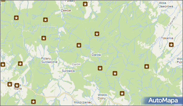 mapa Darów, Darów na mapie Targeo