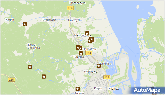 mapa Dębostrów, Dębostrów na mapie Targeo