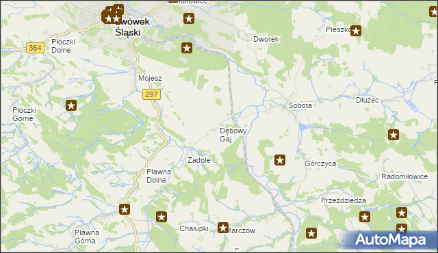 mapa Dębowy Gaj, Dębowy Gaj na mapie Targeo