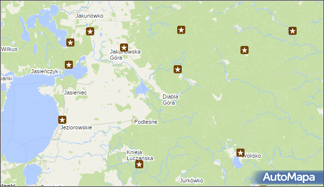 mapa Diabla Góra, Diabla Góra na mapie Targeo