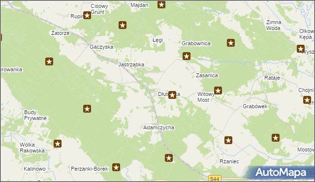 mapa Dłutówka, Dłutówka na mapie Targeo