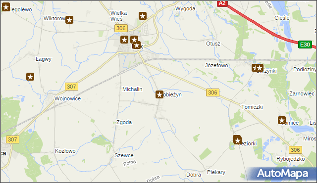 mapa Dobieżyn, Dobieżyn na mapie Targeo