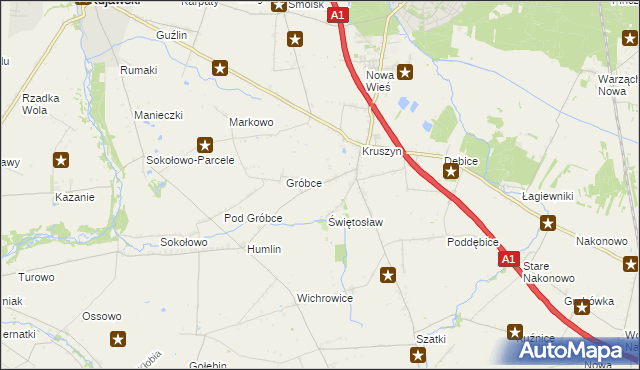 mapa Dobra Wola gmina Włocławek, Dobra Wola gmina Włocławek na mapie Targeo