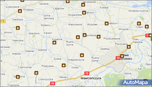 mapa Dobranowice gmina Igołomia-Wawrzeńczyce, Dobranowice gmina Igołomia-Wawrzeńczyce na mapie Targeo