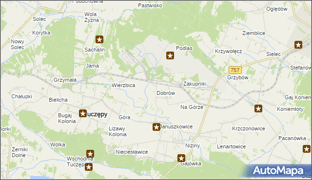 mapa Dobrów gmina Tuczępy, Dobrów gmina Tuczępy na mapie Targeo