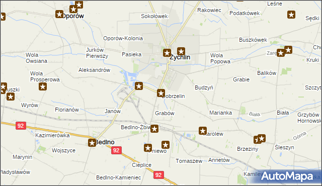 mapa Dobrzelin, Dobrzelin na mapie Targeo