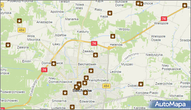 mapa Dobrzelów, Dobrzelów na mapie Targeo