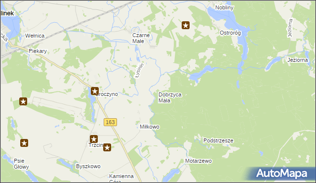 mapa Dobrzyca Mała, Dobrzyca Mała na mapie Targeo