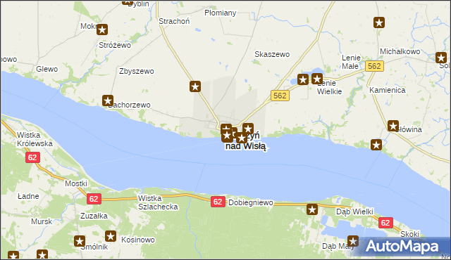 mapa Dobrzyń nad Wisłą, Dobrzyń nad Wisłą na mapie Targeo