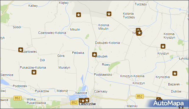mapa Dobużek, Dobużek na mapie Targeo