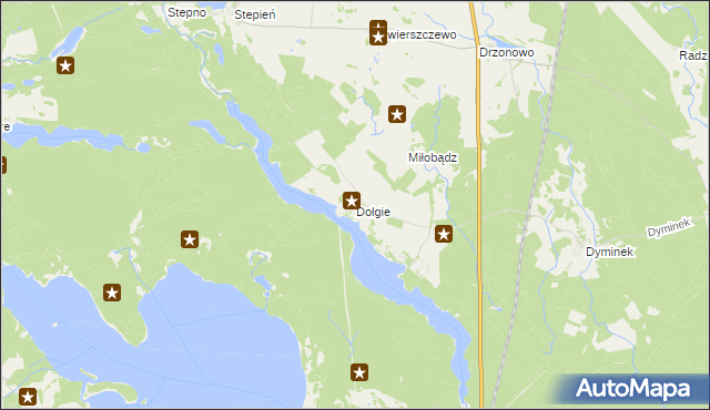 mapa Dołgie gmina Biały Bór, Dołgie gmina Biały Bór na mapie Targeo