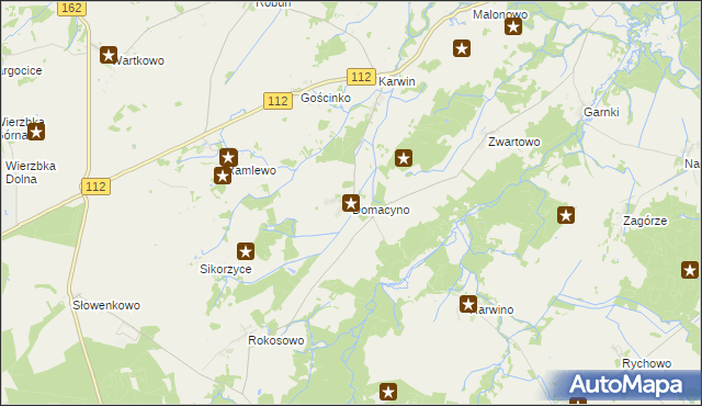 mapa Domacyno, Domacyno na mapie Targeo