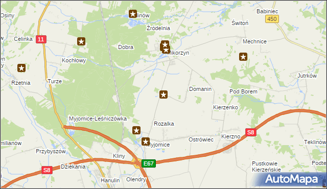 mapa Domanin Osada, Domanin Osada na mapie Targeo