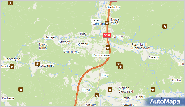 mapa Domostawa, Domostawa na mapie Targeo