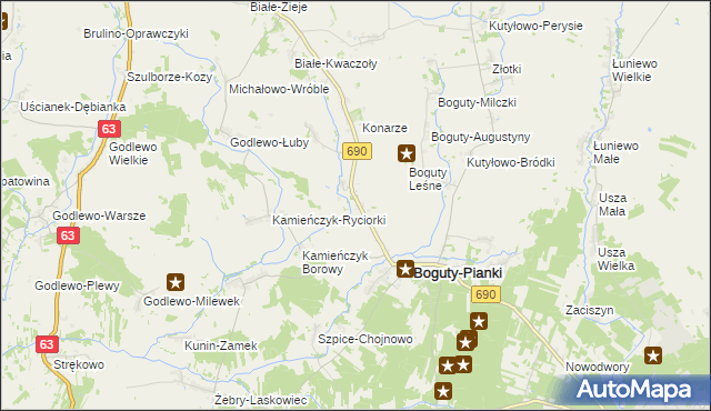 mapa Drewnowo-Ziemaki, Drewnowo-Ziemaki na mapie Targeo