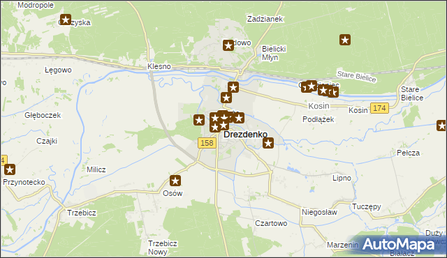 mapa Drezdenko, Drezdenko na mapie Targeo