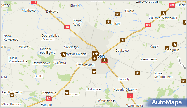 mapa Drobin, Drobin na mapie Targeo