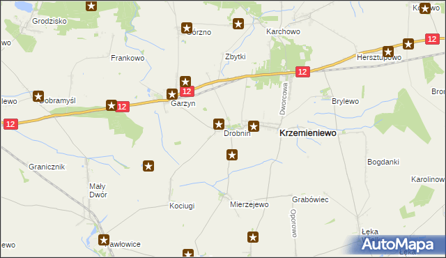 mapa Drobnin, Drobnin na mapie Targeo