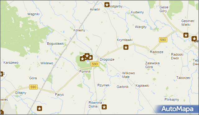 mapa Drogosze, Drogosze na mapie Targeo