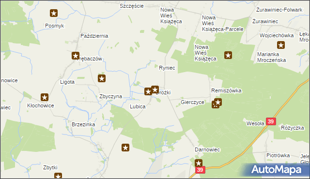 mapa Drożki, Drożki na mapie Targeo