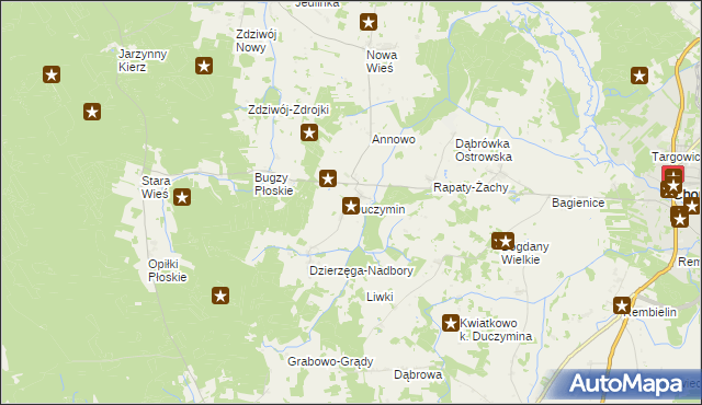 mapa Duczymin, Duczymin na mapie Targeo