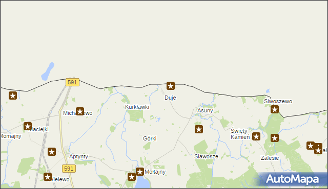 mapa Duje, Duje na mapie Targeo