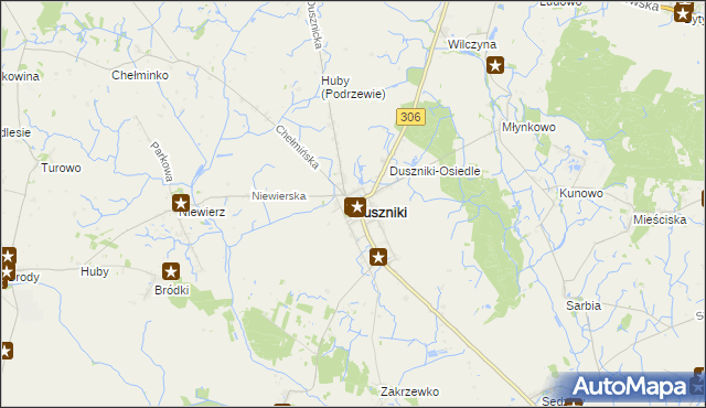 mapa Duszniki powiat szamotulski, Duszniki powiat szamotulski na mapie Targeo