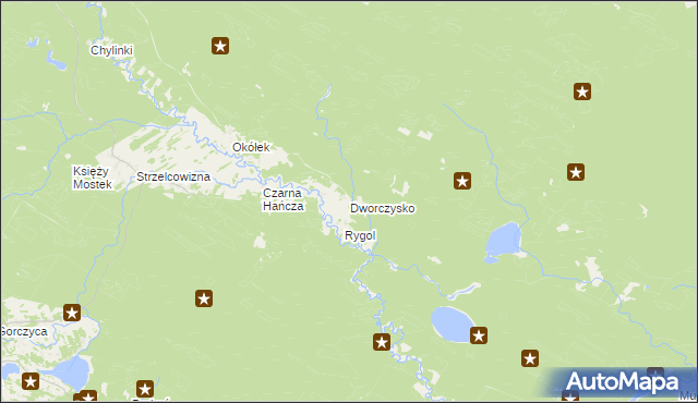 mapa Dworczysko gmina Giby, Dworczysko gmina Giby na mapie Targeo