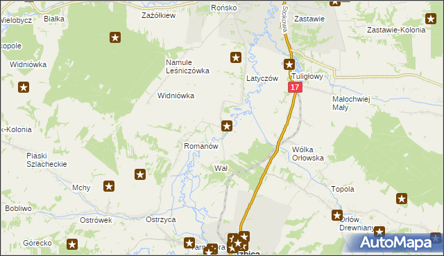 mapa Dworzyska gmina Izbica, Dworzyska gmina Izbica na mapie Targeo