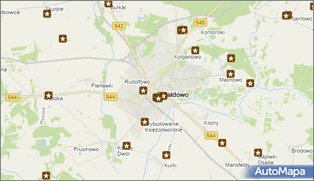 mapa Działdowo, Działdowo na mapie Targeo
