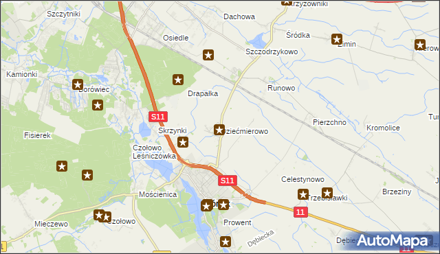 mapa Dziećmierowo, Dziećmierowo na mapie Targeo