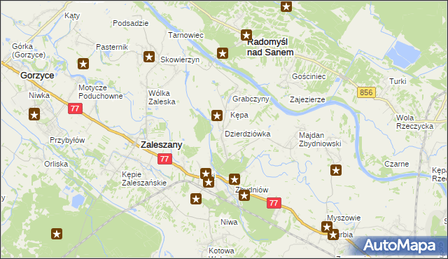 mapa Dzierdziówka, Dzierdziówka na mapie Targeo