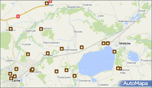 mapa Dzikowa, Dzikowa na mapie Targeo