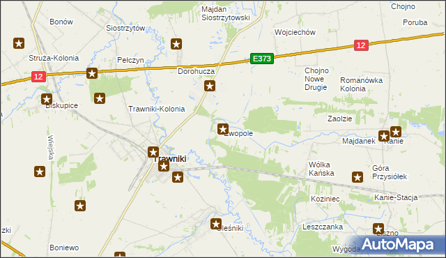 mapa Ewopole, Ewopole na mapie Targeo