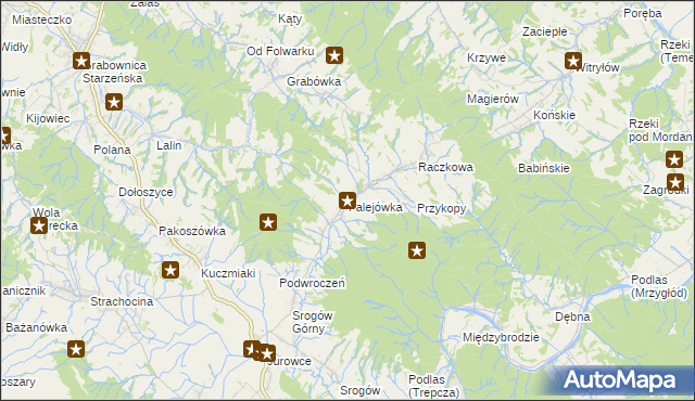 mapa Falejówka, Falejówka na mapie Targeo