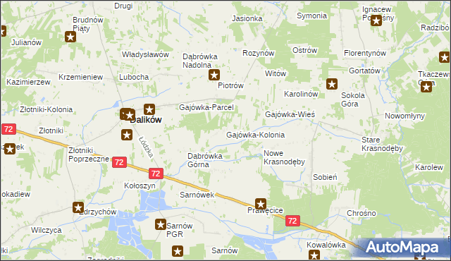 mapa Gajówka-Kolonia, Gajówka-Kolonia na mapie Targeo