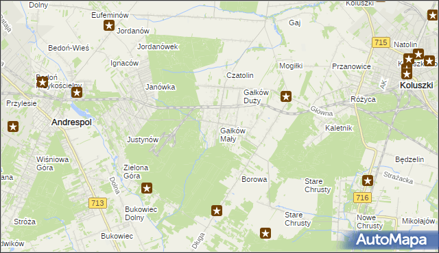 mapa Gałków Mały, Gałków Mały na mapie Targeo